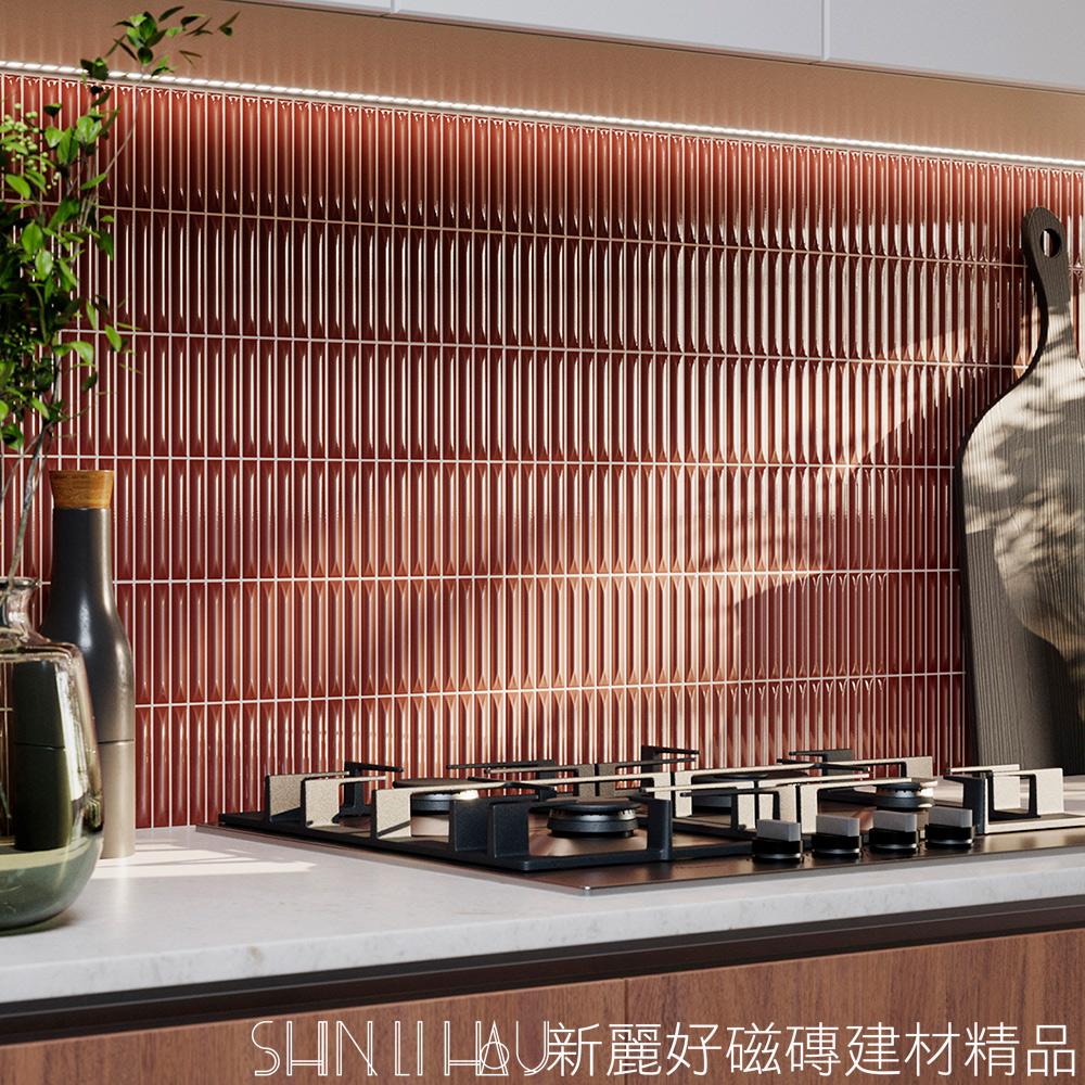 箭序磁磚系列｜細長箭形壁磚｜多色可選｜廚房背牆／浴室牆面設計詳樣式圖
