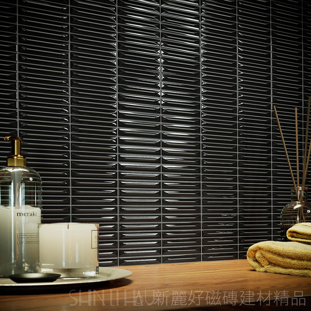 箭序磁磚系列｜細長箭形壁磚｜多色可選｜廚房背牆／浴室牆面設計詳樣式圖