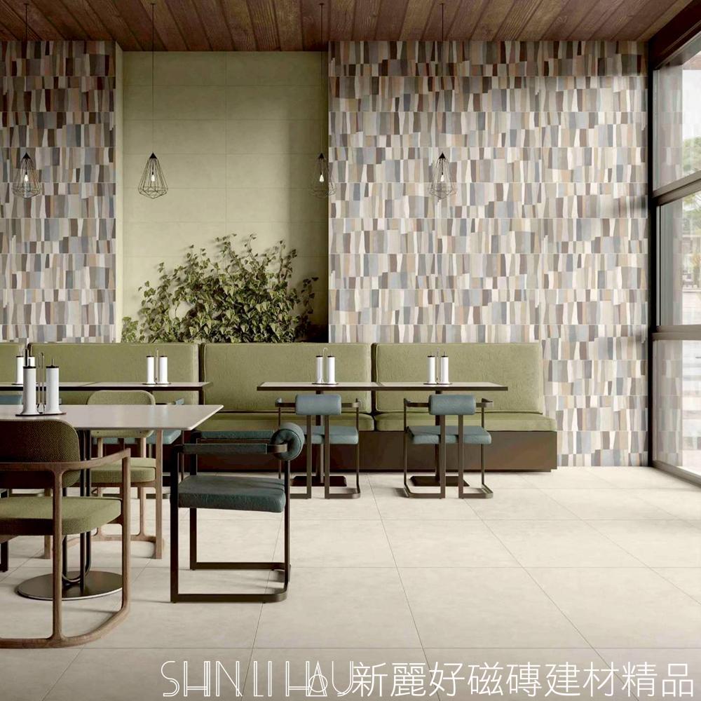 柔陶 霧感綠花磚裝飾磚｜BAUCER CLAY 30x90｜幾何線條牆面磁磚C808JBC39N783F82760