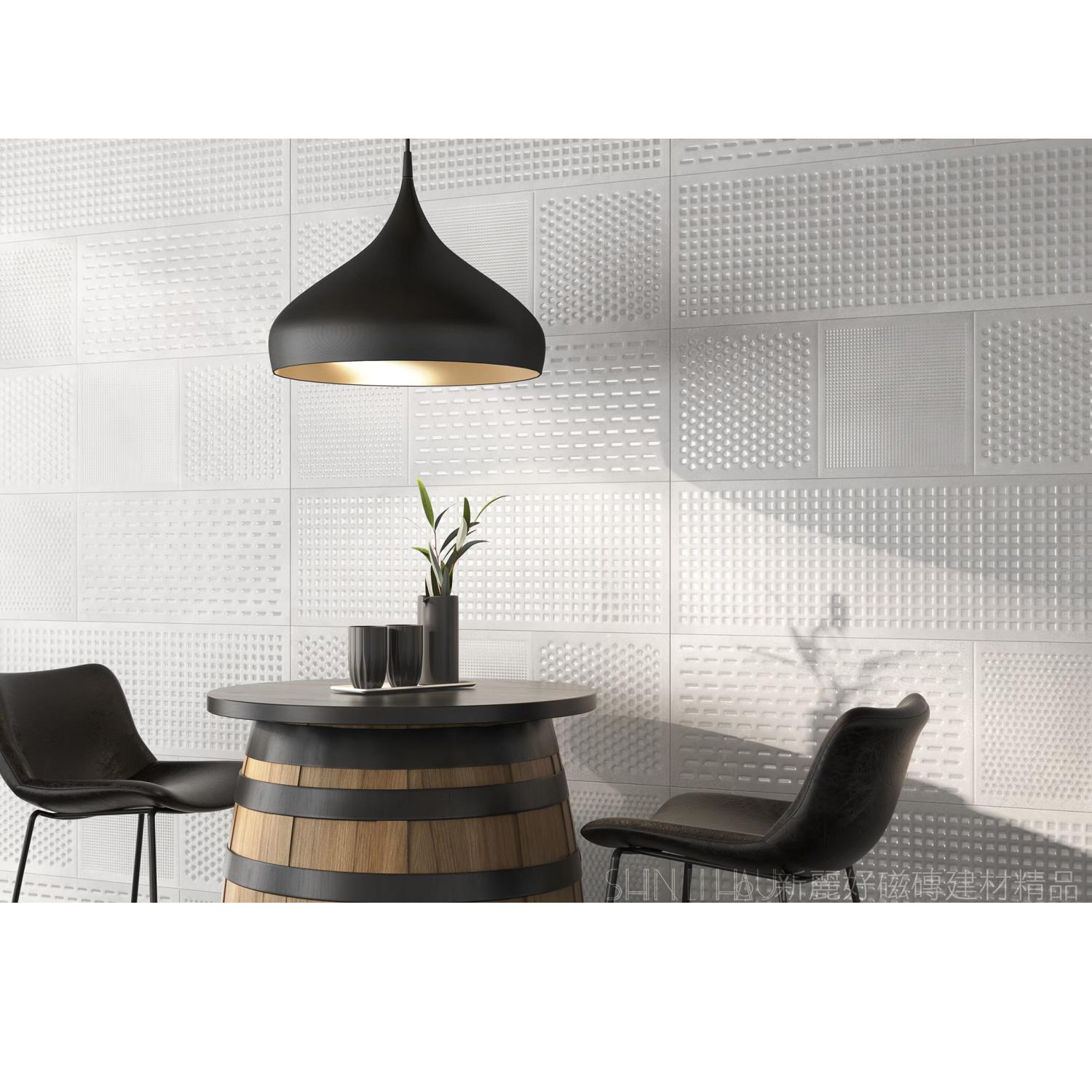 西班牙清水模水泥磚特價-輕雅-黑、黑花詳樣式圖