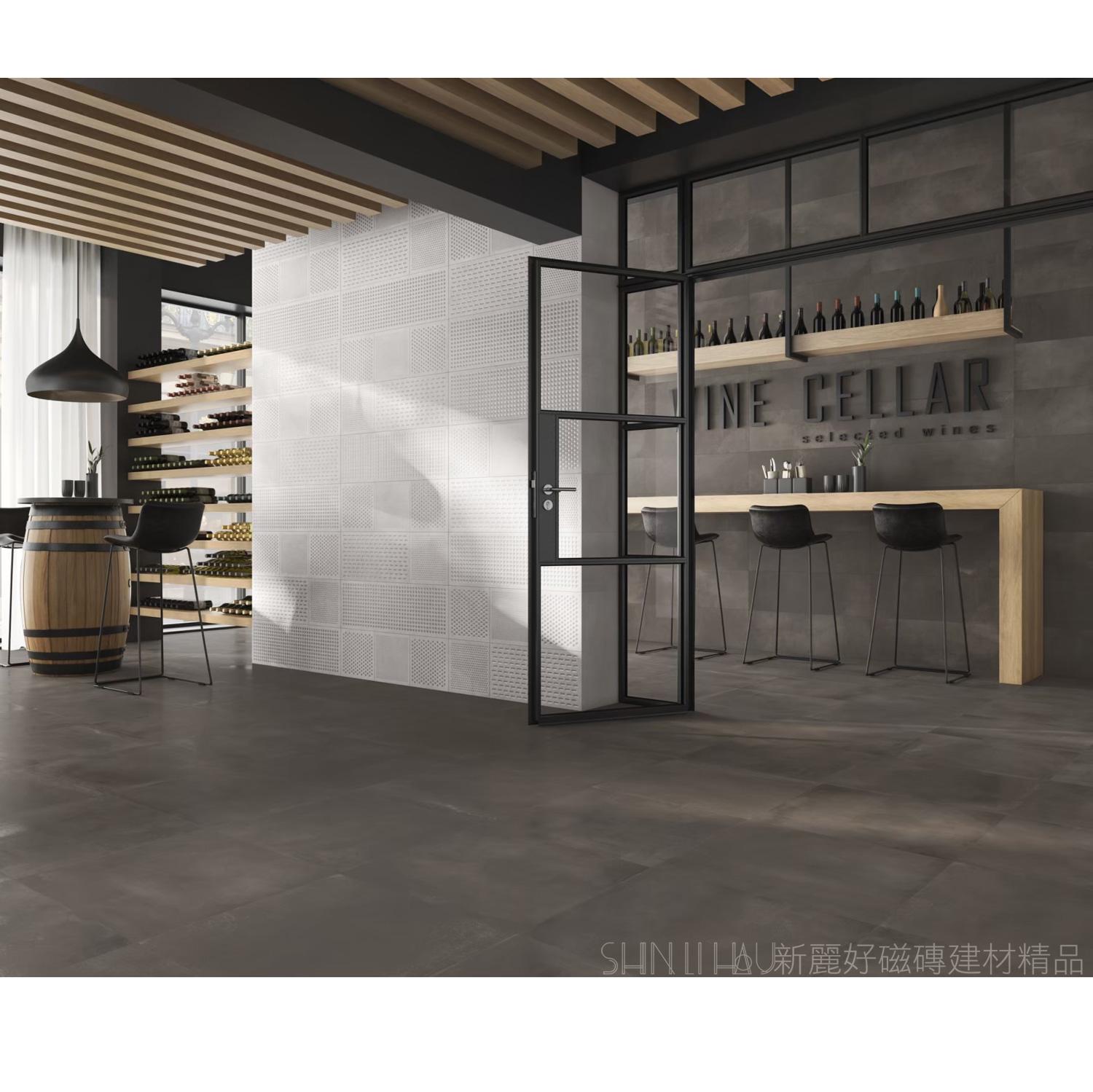 西班牙清水模水泥磚特價-輕雅-黑、黑花詳樣式圖