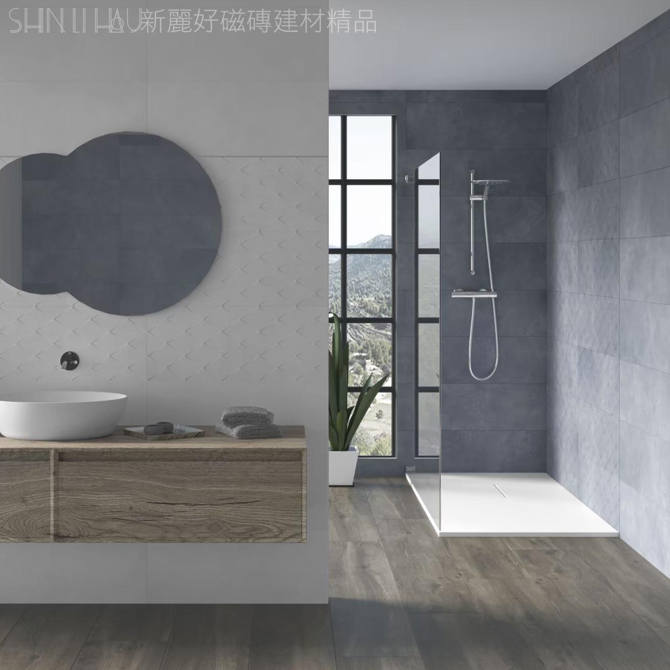 西班牙新古典線板花磚特價-艾爾薩-白、白方花詳樣式圖