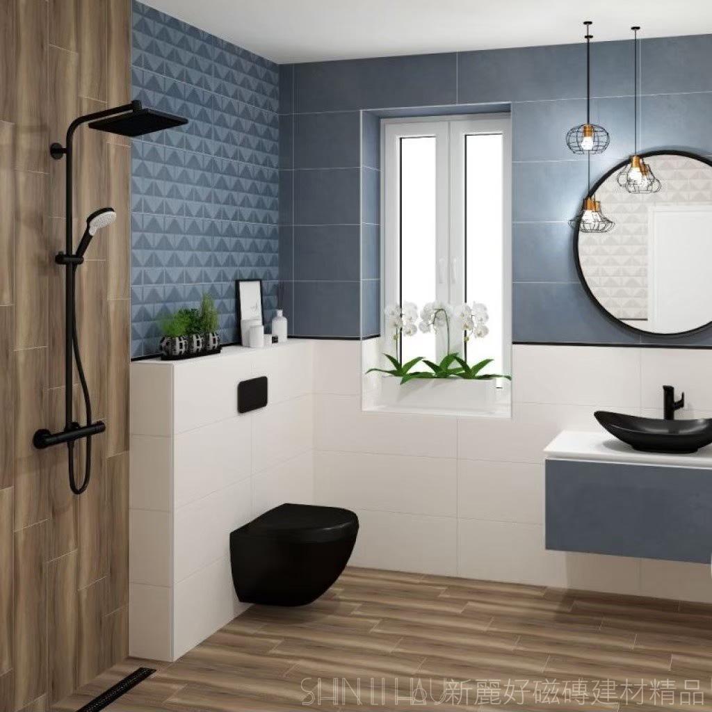 西班牙新古典線板花磚特價-艾爾薩-白、白方花詳樣式圖