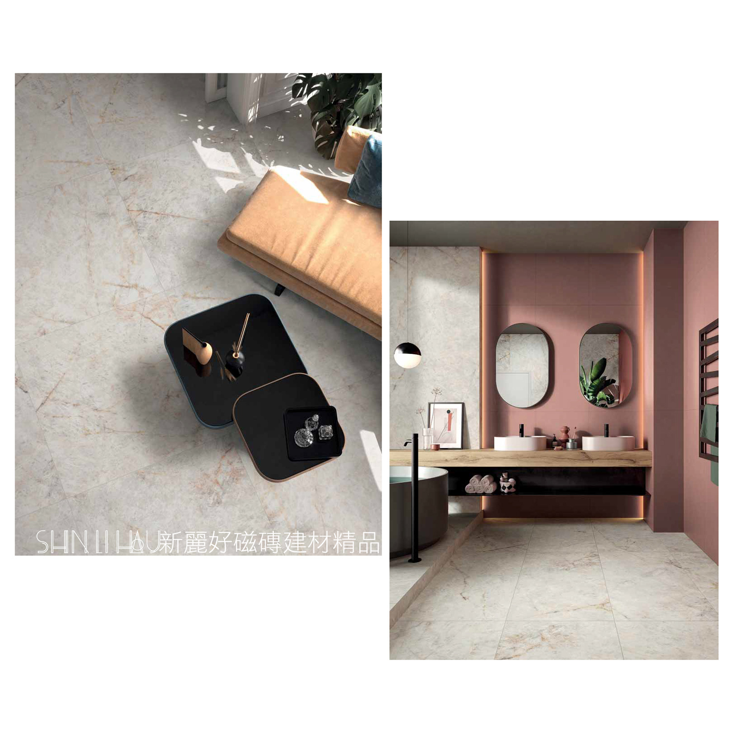 義大利客廳玄關地磚特價-冰晶米大理石磁磚-峰雅石AK6025693P