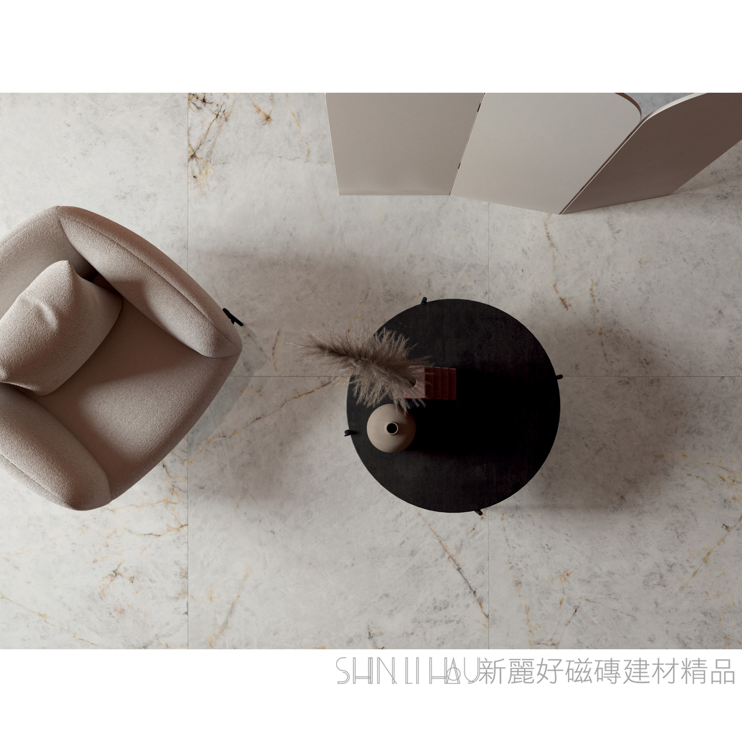 義大利客廳玄關地磚特價-冰晶米大理石磁磚-峰雅石AK6025693P