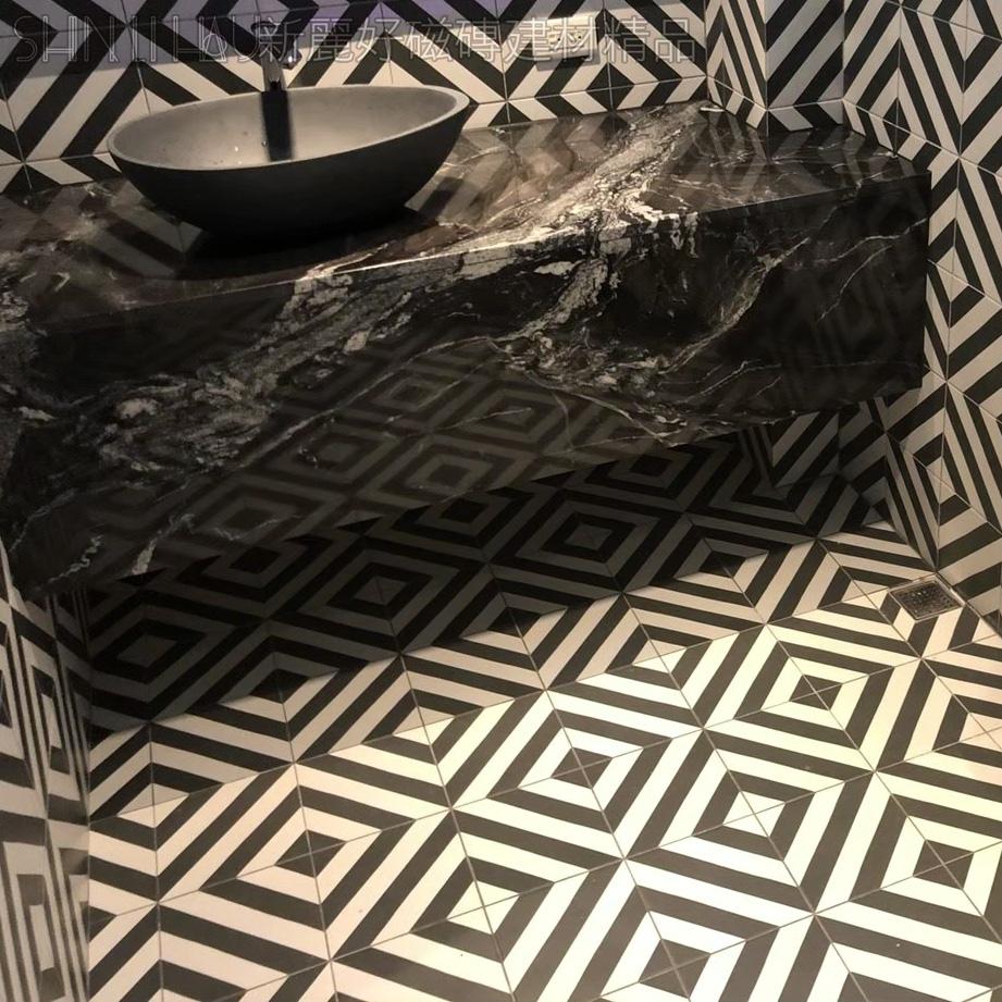 西班牙花磚特價-黛蒂拼接花磚-灰色花磚7299MAO-LA22458