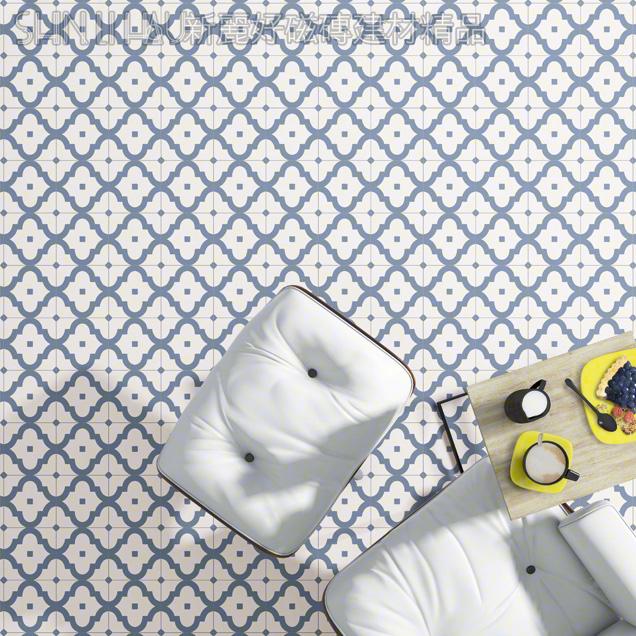 西班牙花磚特價-黛蒂拼接花磚-黑色花磚 (7種隨機)7299MAO-LA22451