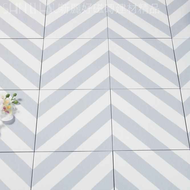 西班牙花磚特價-黛蒂拼接花磚-灰色斜線7299MAO-GO2638