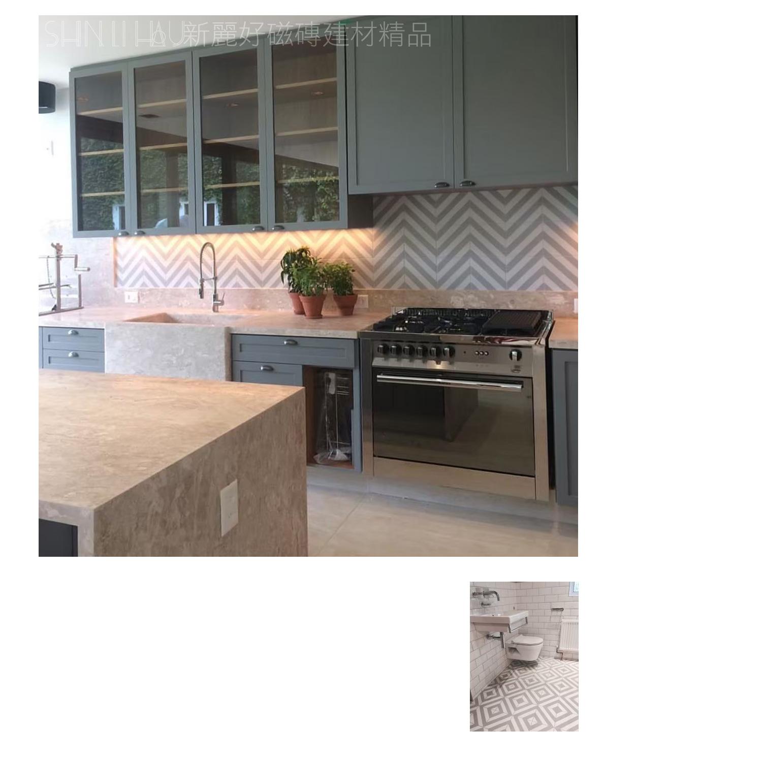 西班牙花磚特價-黛蒂拼接花磚-灰色斜線7299MAO-GO2638