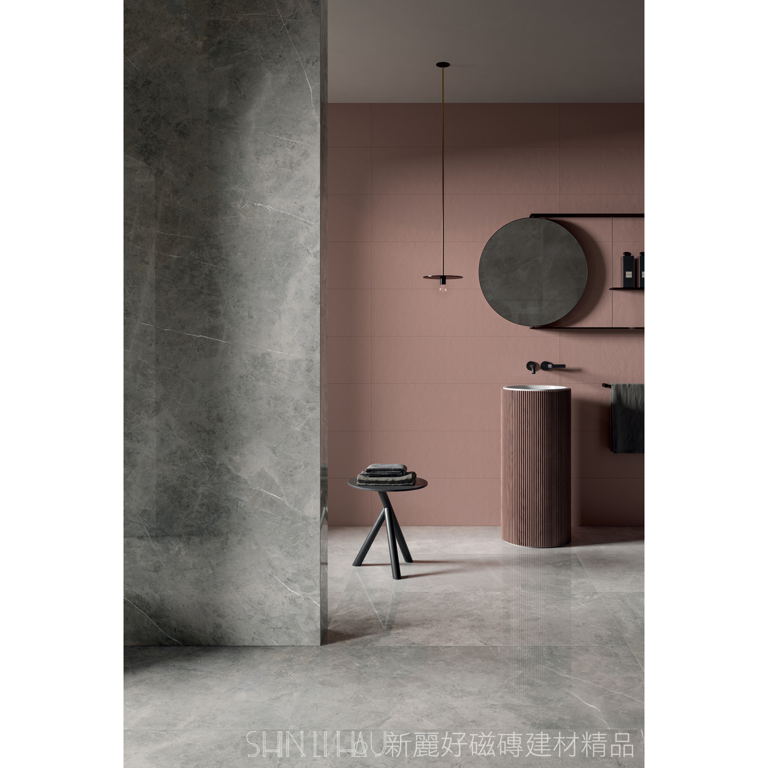 (出清4片)義大利客廳玄關地磚特價-特質灰大理石磁磚-峰雅石FK122509P