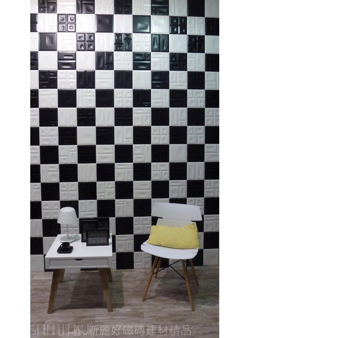 西班牙地鐵磚特價-立體方塊壁磚-霧黑8899JCR2827N