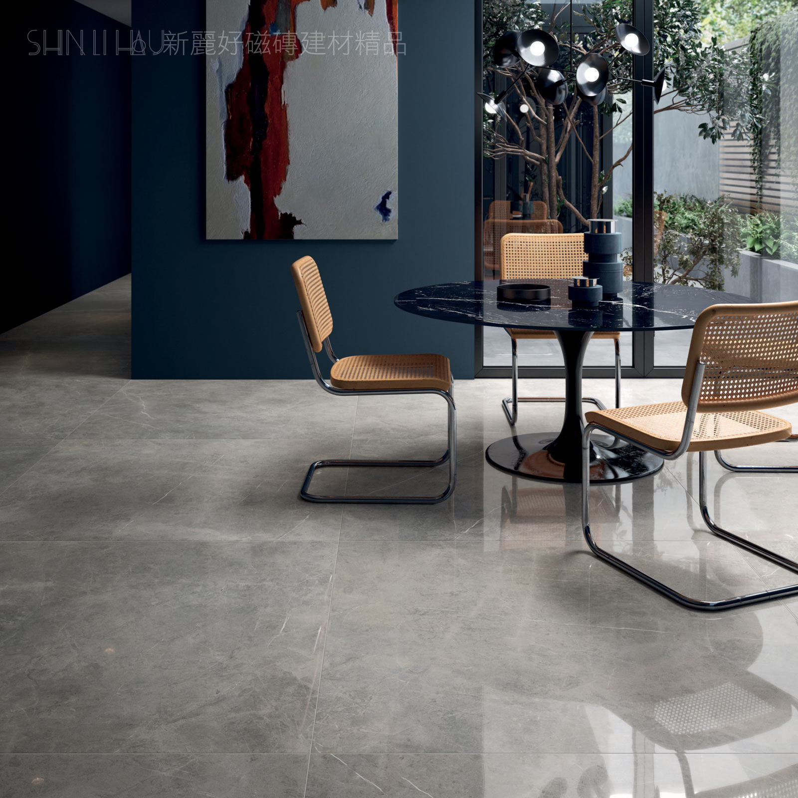 (出清4片)義大利客廳玄關地磚特價-特質灰大理石磁磚-峰雅石FK122509P