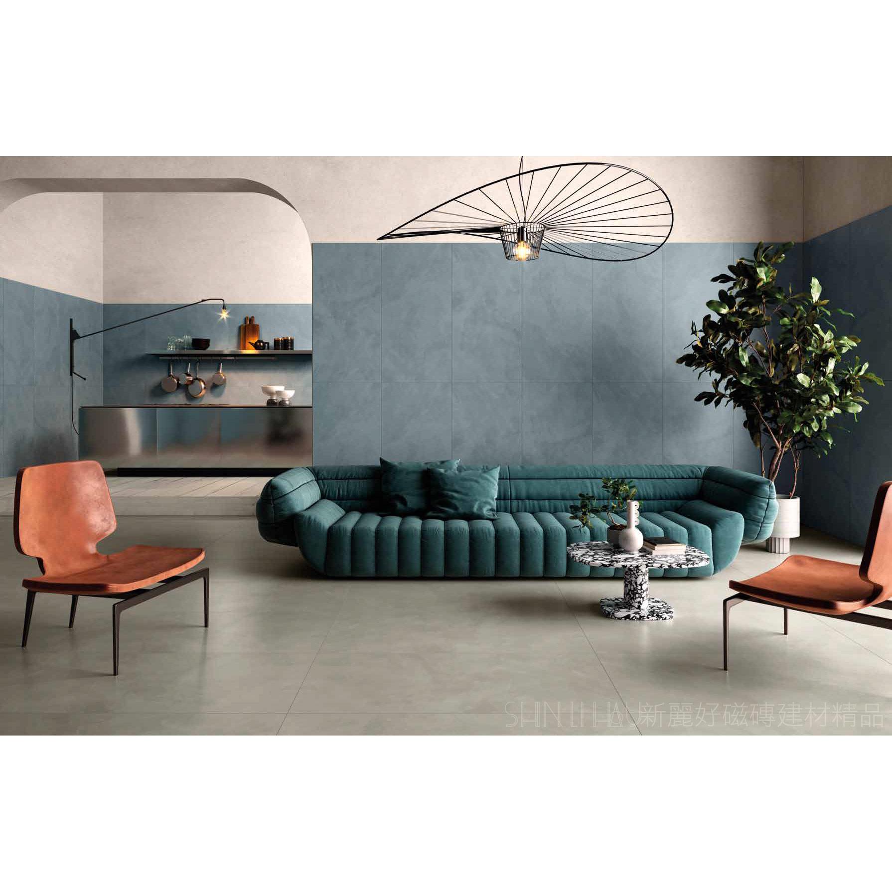 藍色牆面設計-微水泥磁磚-亞頓藍60x120C908C060395-SK07302