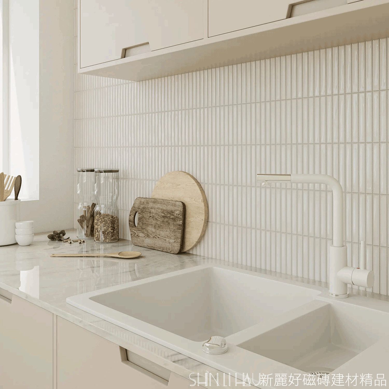 長條馬賽克磚-少女粉-法提納壁磚R407WOW157430020