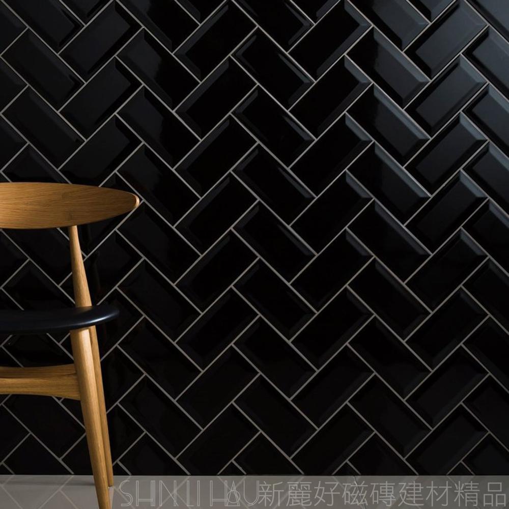 【特價每坪2430元】西班牙鐵道磚特價-博柏麗立體亮面磚-亮深灰B999MFA1098020100