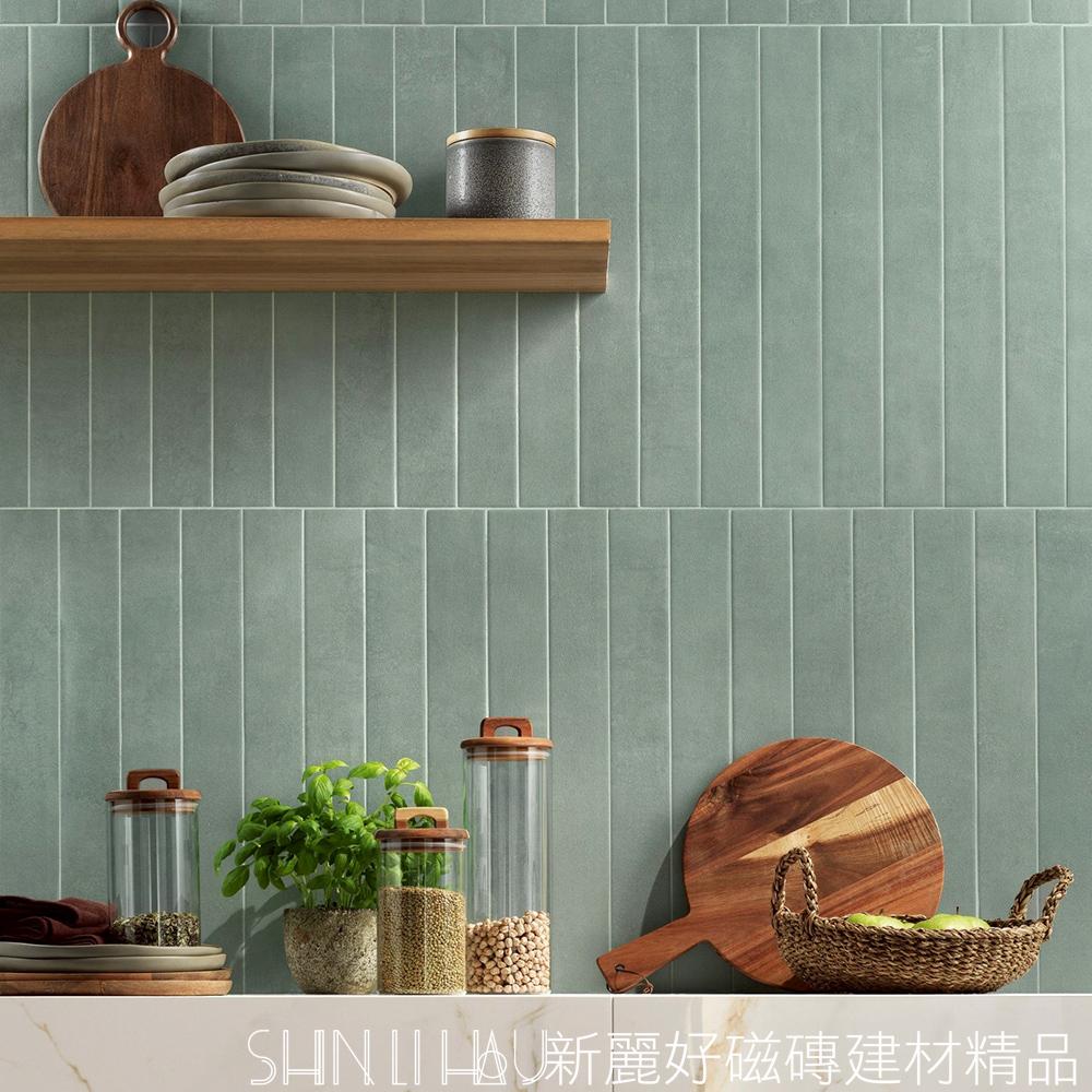 色彩靈感 × 藝術線條-色藝長條磚-綠詳樣式圖