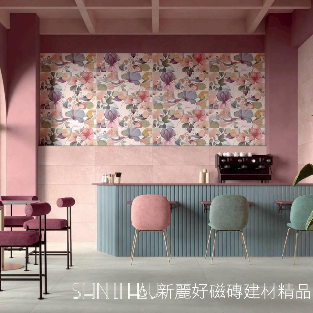 鍊金系列磁磚-粉紅花磚 浴室玄關廚房背牆磁磚推薦A908AL3365FPINK06570