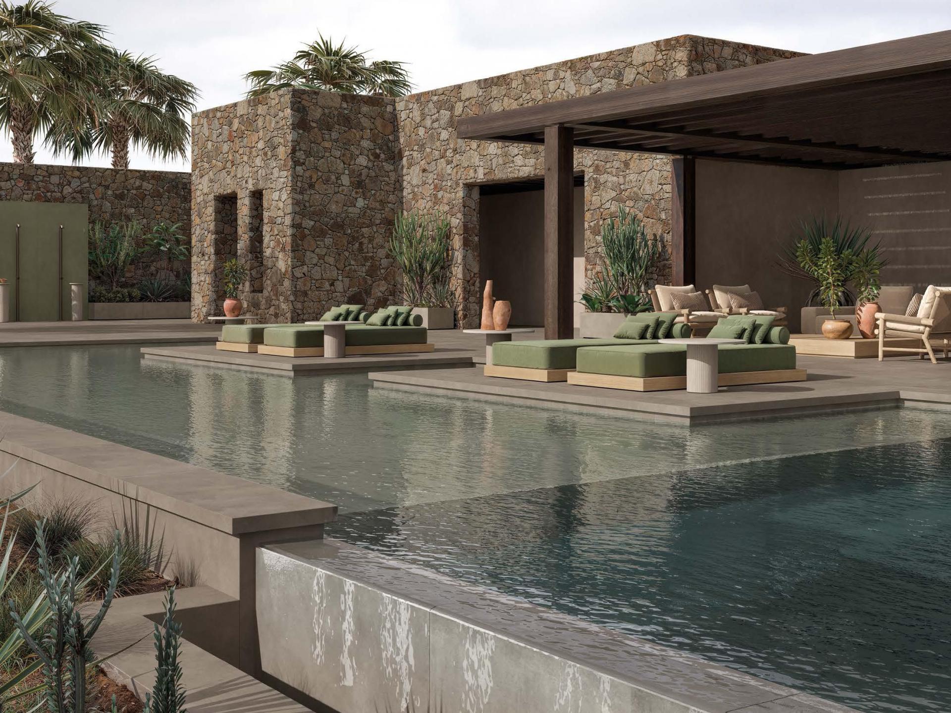 本質水泥 煙暖灰｜60x120 義式水泥紋｜霧面質感｜大器灰階｜客廳/大廳/電視牆詳樣式圖