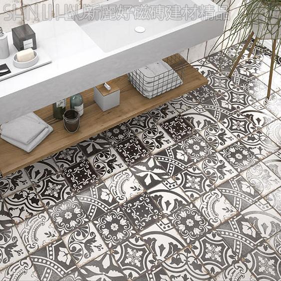 西班牙仿舊銹磚特價-克洛斯單花磚7299MM2444